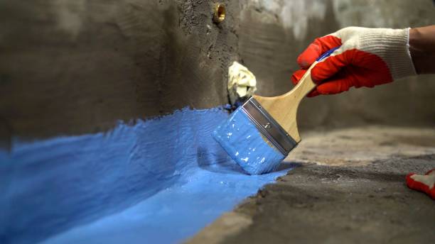 Commercial Exterior Waterproofing project at a Avilla, IN business property by SJ Waterproofing Pros